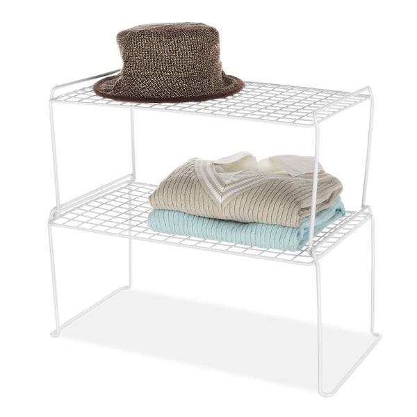 Whitmor Whitmor 9 in. H X 20 in. W X 12 in. L White Stackable Shelf 6023-3121 - main